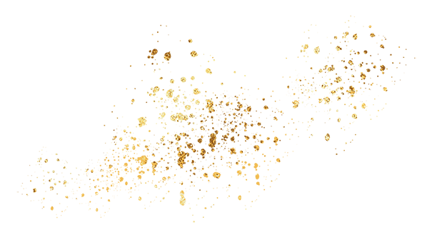 A spray of golden glitter