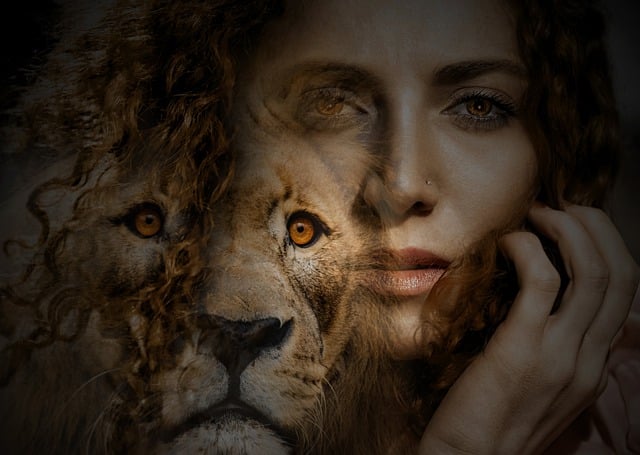 woman and lion Strength tarot card